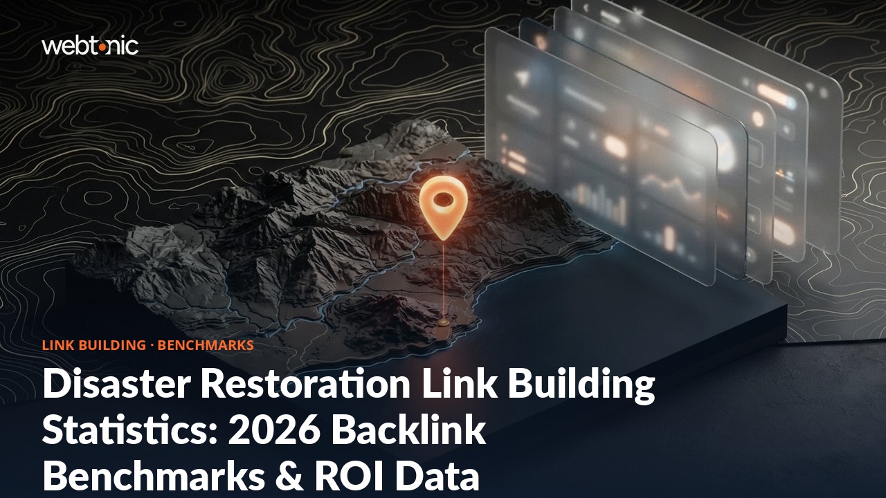 Disaster Restoration Link Building Statistics: 2026 Backlink Benchmarks & ROI Data — Web Tonic blog thumbnail