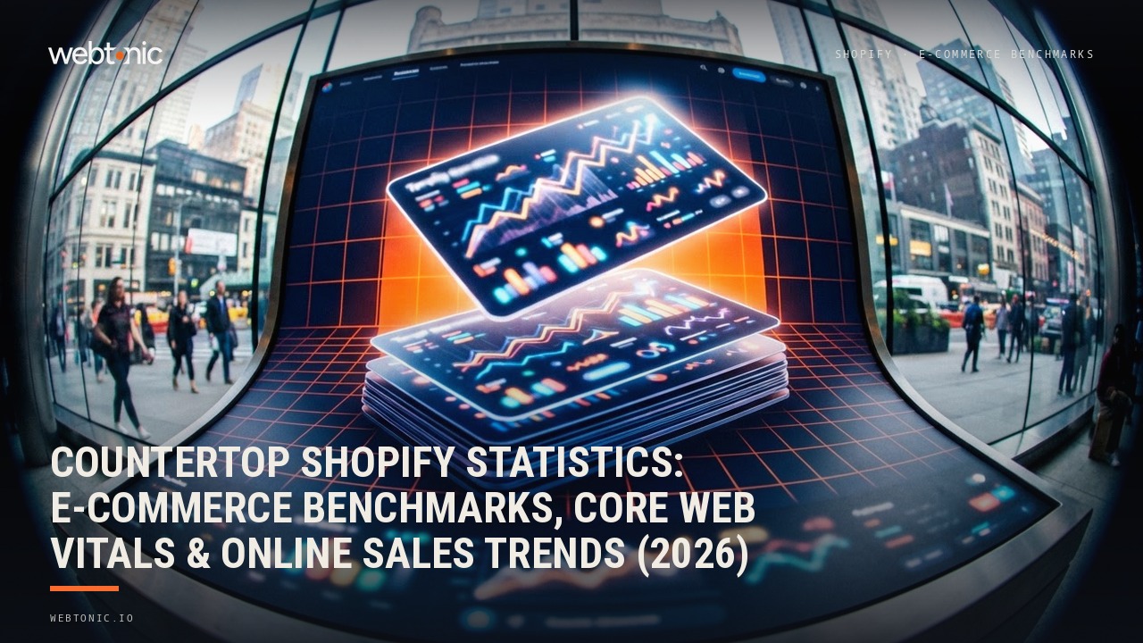 Countertop Shopify Statistics: E-Commerce Benchmarks, Core Web Vitals & Online Sales Trends (2026) — Web Tonic blog thumbnail