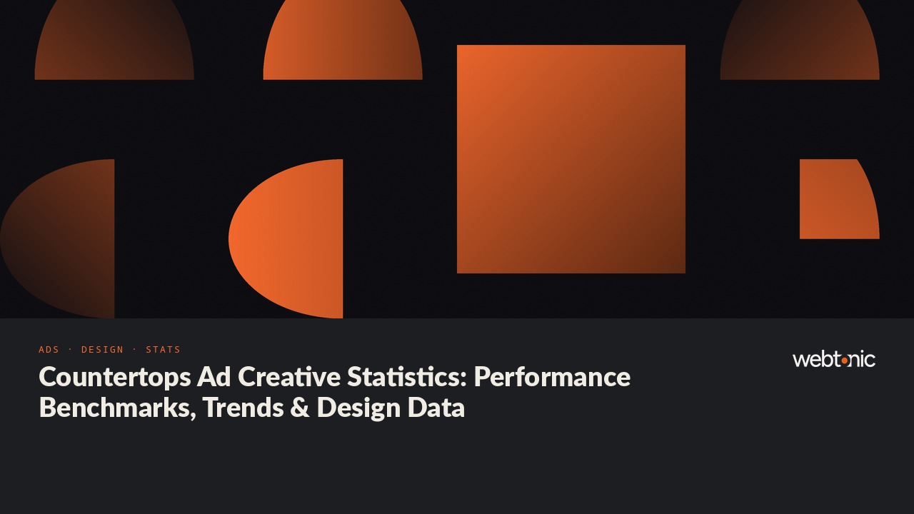 Countertops Ad Creative Statistics: Performance Benchmarks, Trends & Design Data — Web Tonic blog thumbnail