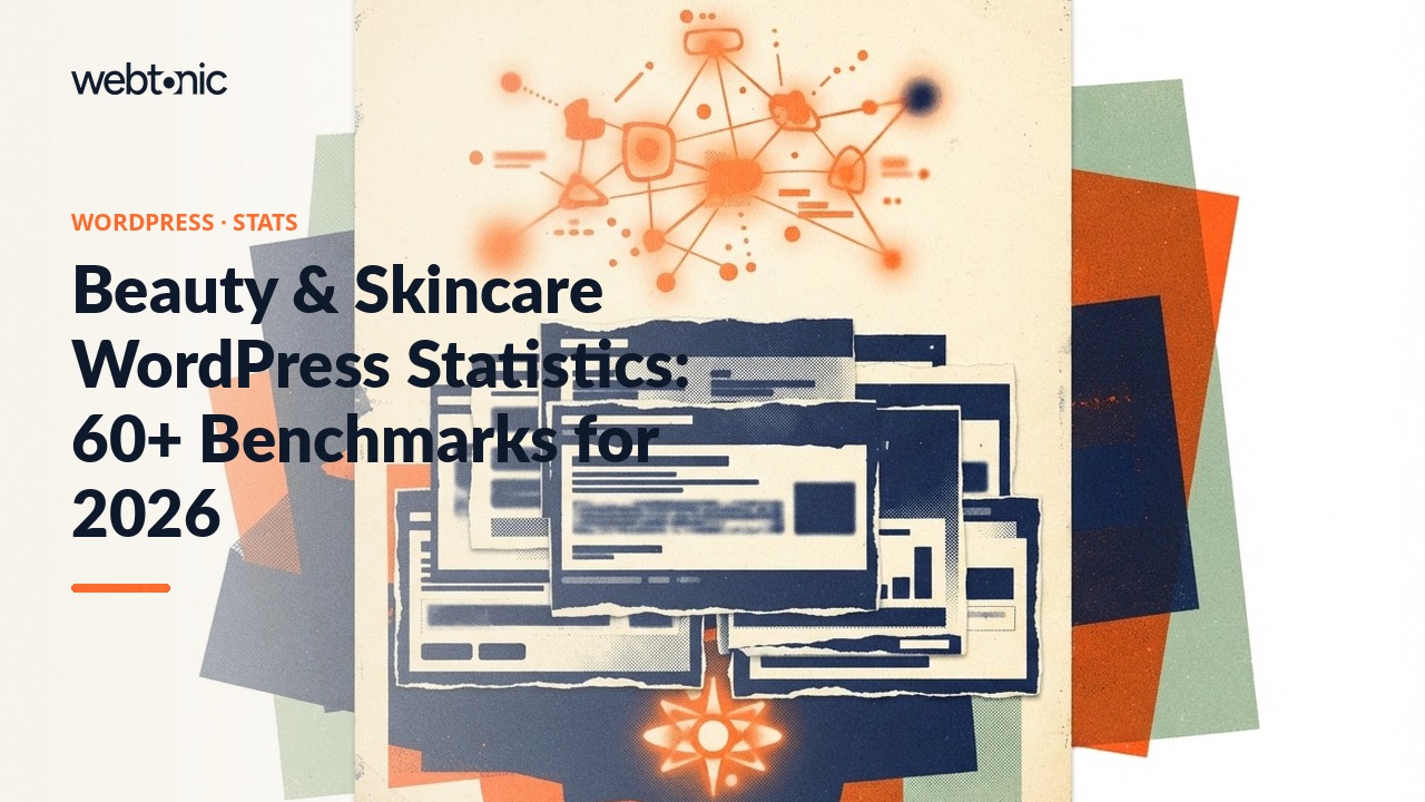 Beauty & Skincare WordPress Statistics: 60+ Benchmarks for 2026 — Web Tonic blog thumbnail