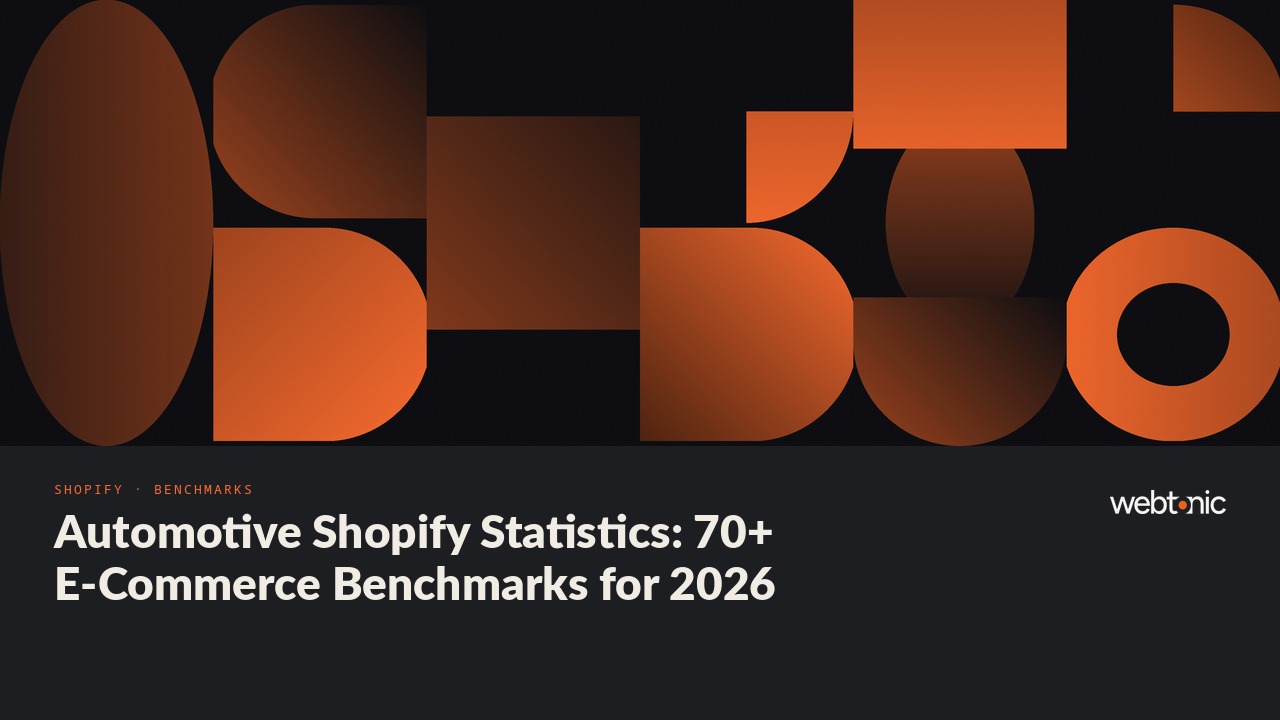 Automotive Shopify Statistics: 70+ E-Commerce Benchmarks for 2026 — Web Tonic blog thumbnail