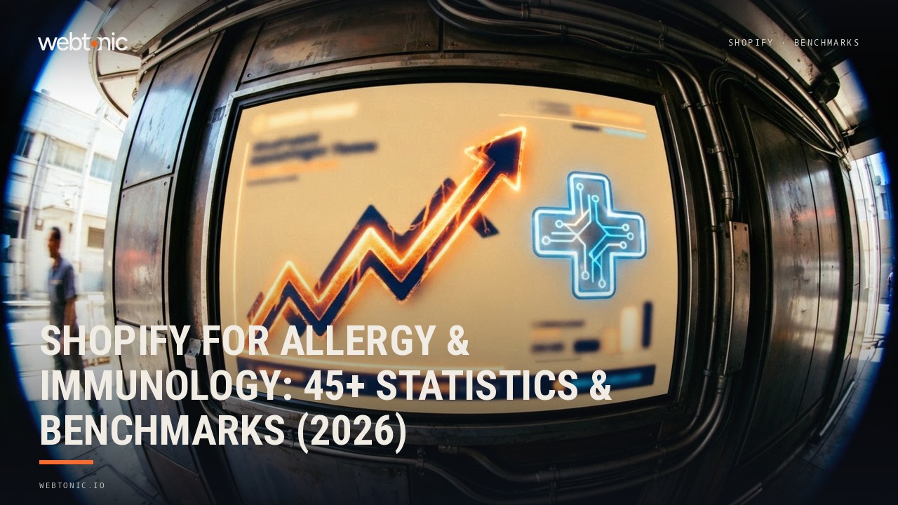 Shopify for Allergy & Immunology: 45+ Statistics & Benchmarks (2026) — Web Tonic blog thumbnail