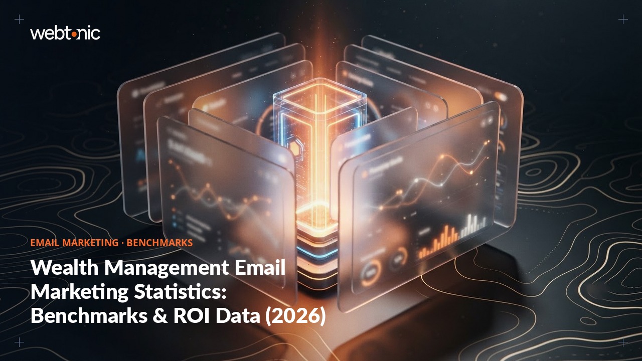 Wealth Management Email Marketing Statistics: Benchmarks & ROI Data (2026) — Web Tonic blog thumbnail