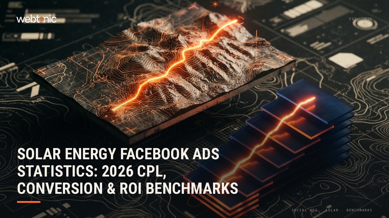 Solar Energy Facebook Ads Statistics: 2026 CPL, Conversion & ROI Benchmarks — Web Tonic blog thumbnail