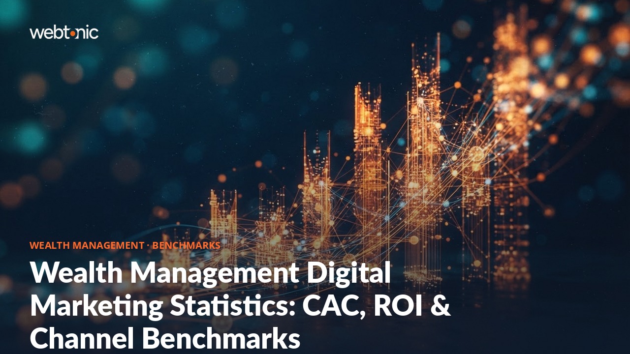 Wealth Management Digital Marketing Statistics: CAC, ROI & Channel Benchmarks — Web Tonic blog thumbnail