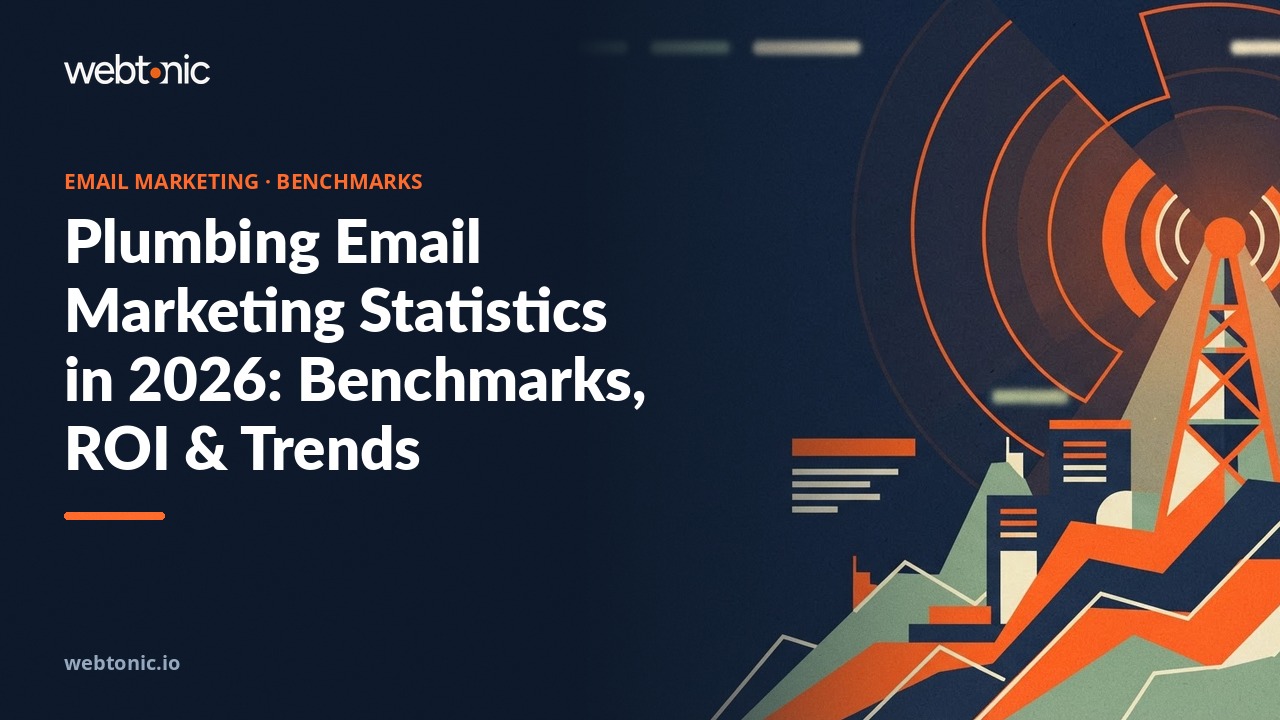 Plumbing Email Marketing Statistics in 2026: Benchmarks, ROI & Trends — Web Tonic blog thumbnail
