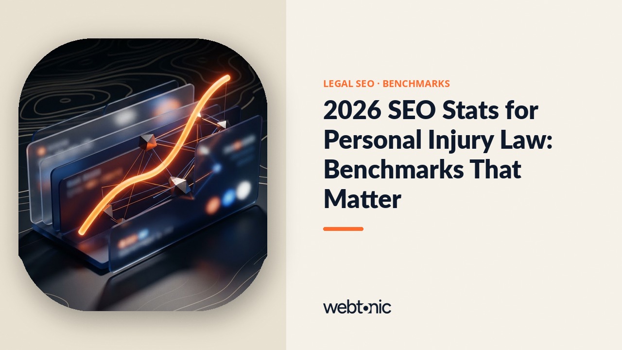 2026 SEO Stats for Personal Injury Law: Benchmarks That Matter — Web Tonic blog thumbnail