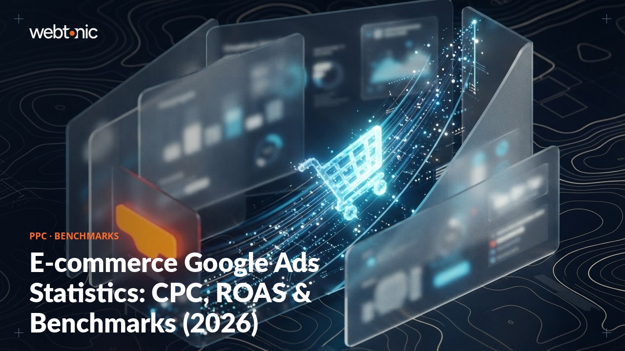 E-commerce Google Ads Statistics: CPC, ROAS & Benchmarks (2026) — Web Tonic blog thumbnail