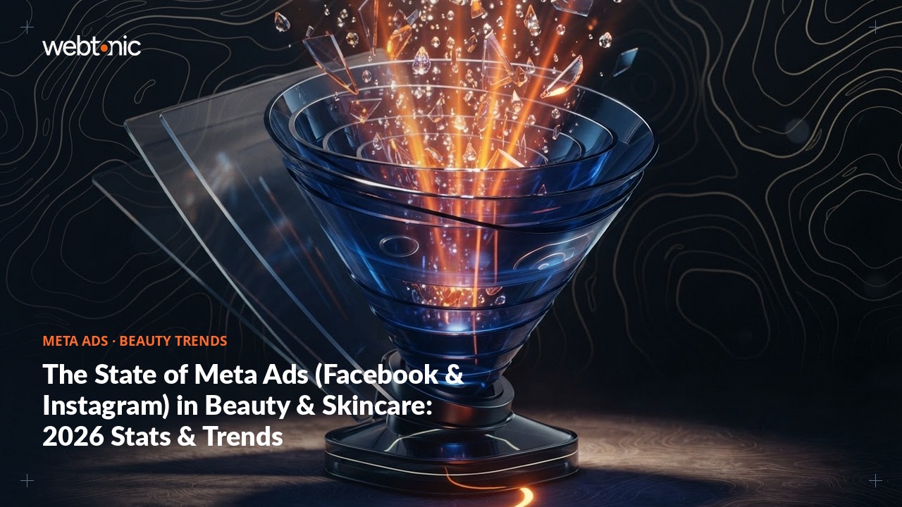 The State of Meta Ads (Facebook & Instagram) in Beauty & Skincare: 2026 Stats & Trends — Web Tonic blog thumbnail