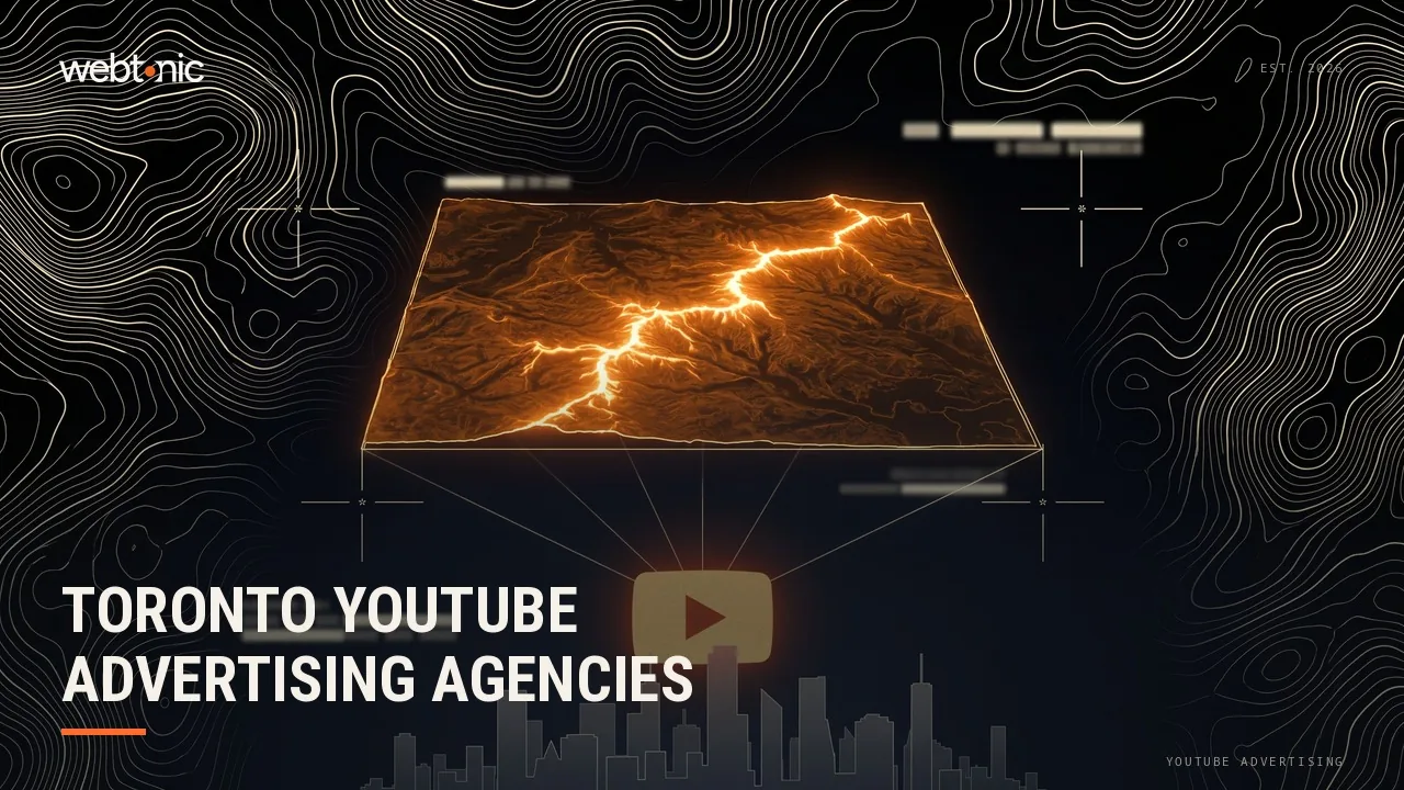 Fourteen Toronto YouTube Advertising Agencies, One Client List, in 2026 — Web Tonic blog thumbnail