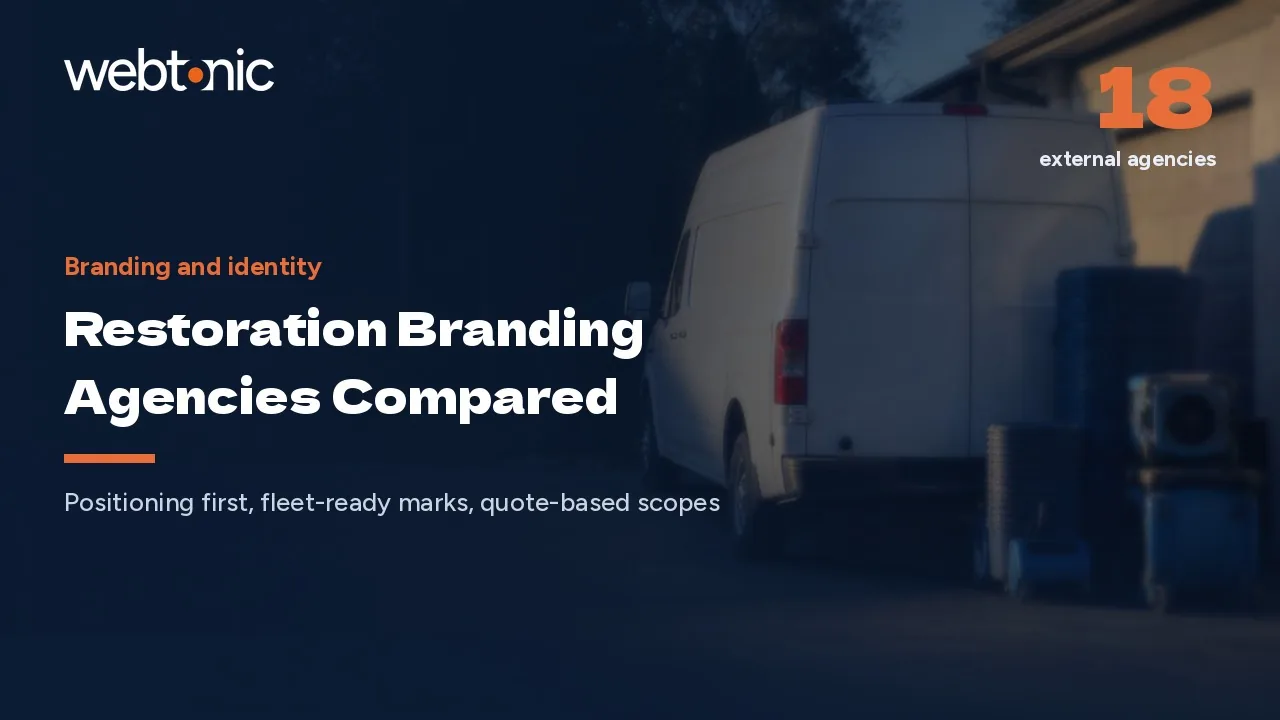 The Mark Has to Work on a Truck: 18 Restoration Branding Agencies in 2026 — Web Tonic blog thumbnail