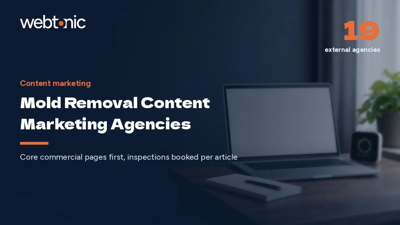 What a Mold Removal Article Has to Prove: 19 Content Agencies in 2026 — Web Tonic blog thumbnail