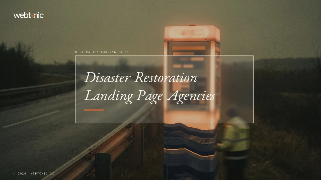 Restoration Landing Pages Are Judged at 2am: 11 Agencies Checked in 2026 — Web Tonic blog thumbnail