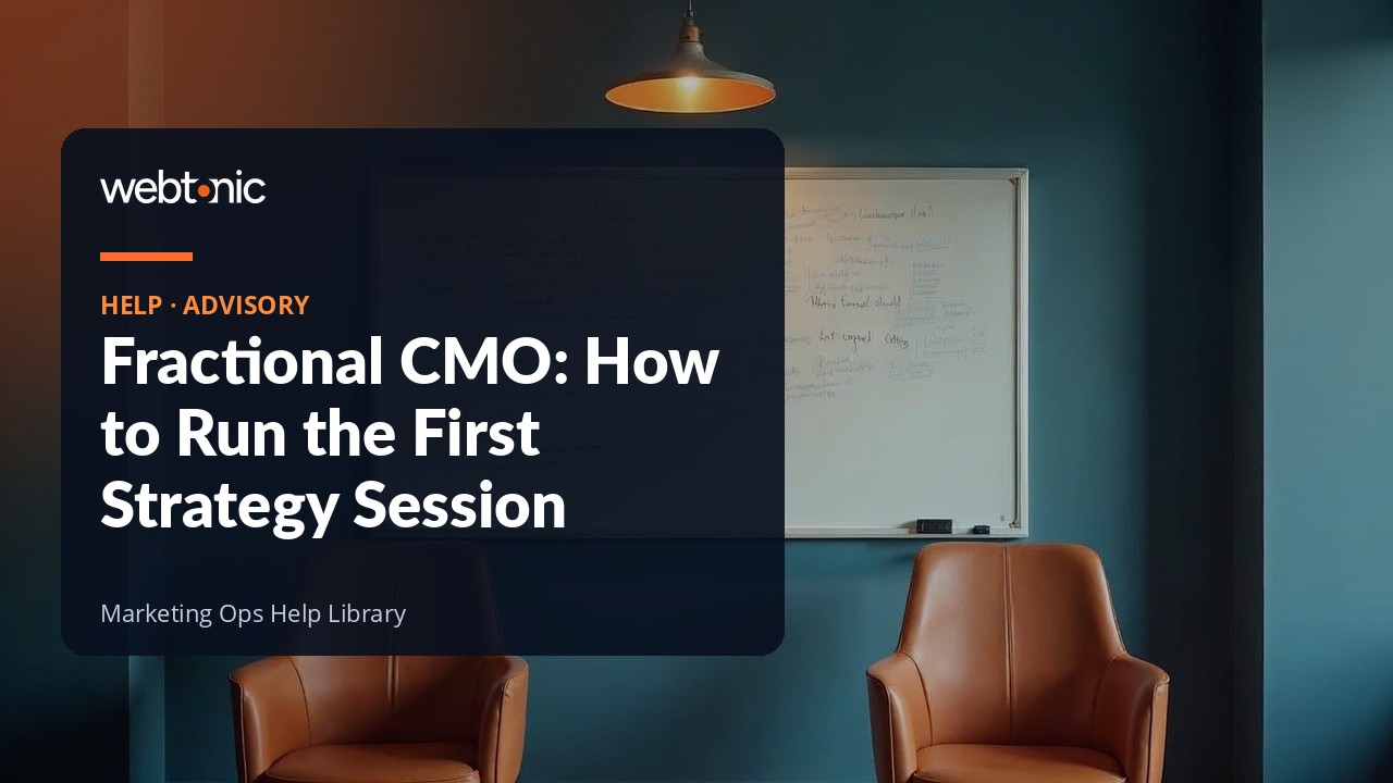 Running the first strategy session with a newly engaged fractional CMO