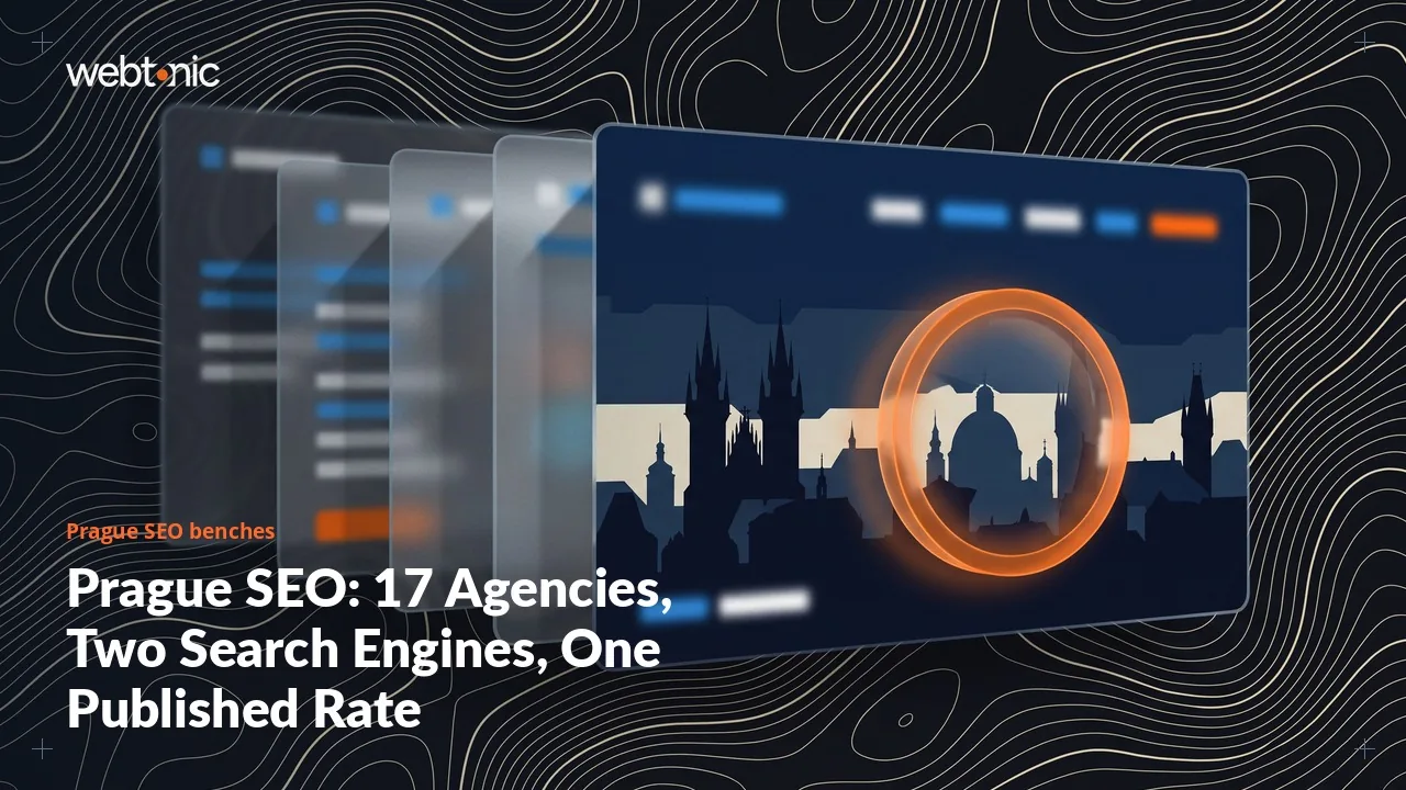 Prague SEO in 2026: 17 Agencies, Two Search Engines, One Published Rate — Web Tonic blog thumbnail