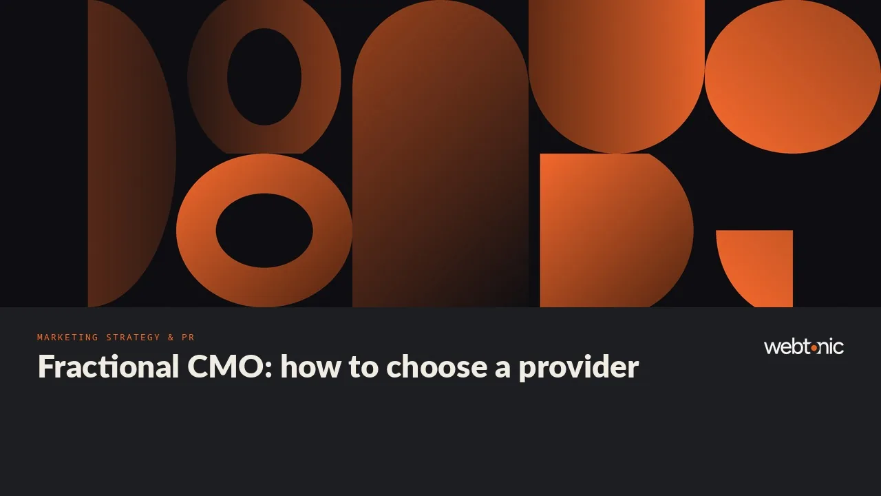 Fractional CMO: how to choose a provider — Web Tonic article thumbnail