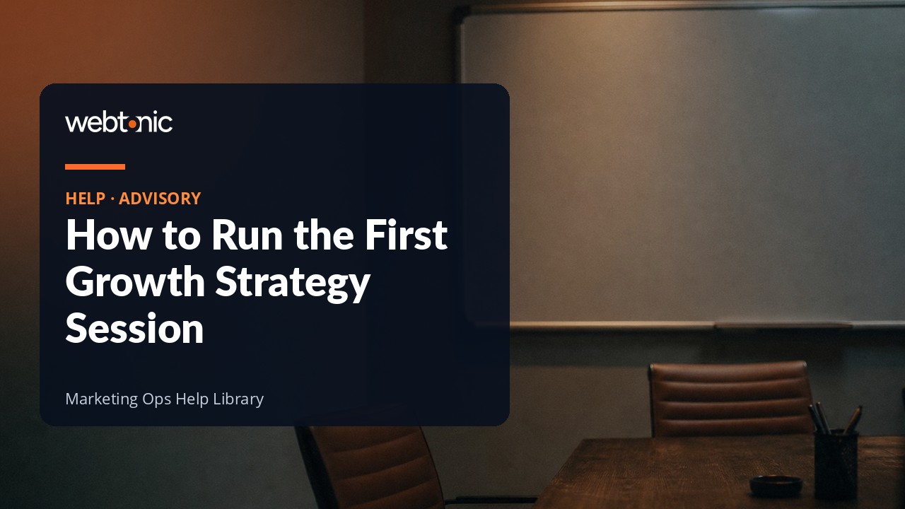Running the first growth strategy session with a client leadership team