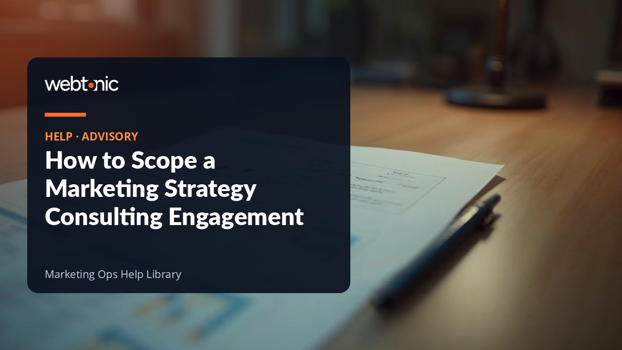 Scoping a marketing strategy consulting engagement in writing