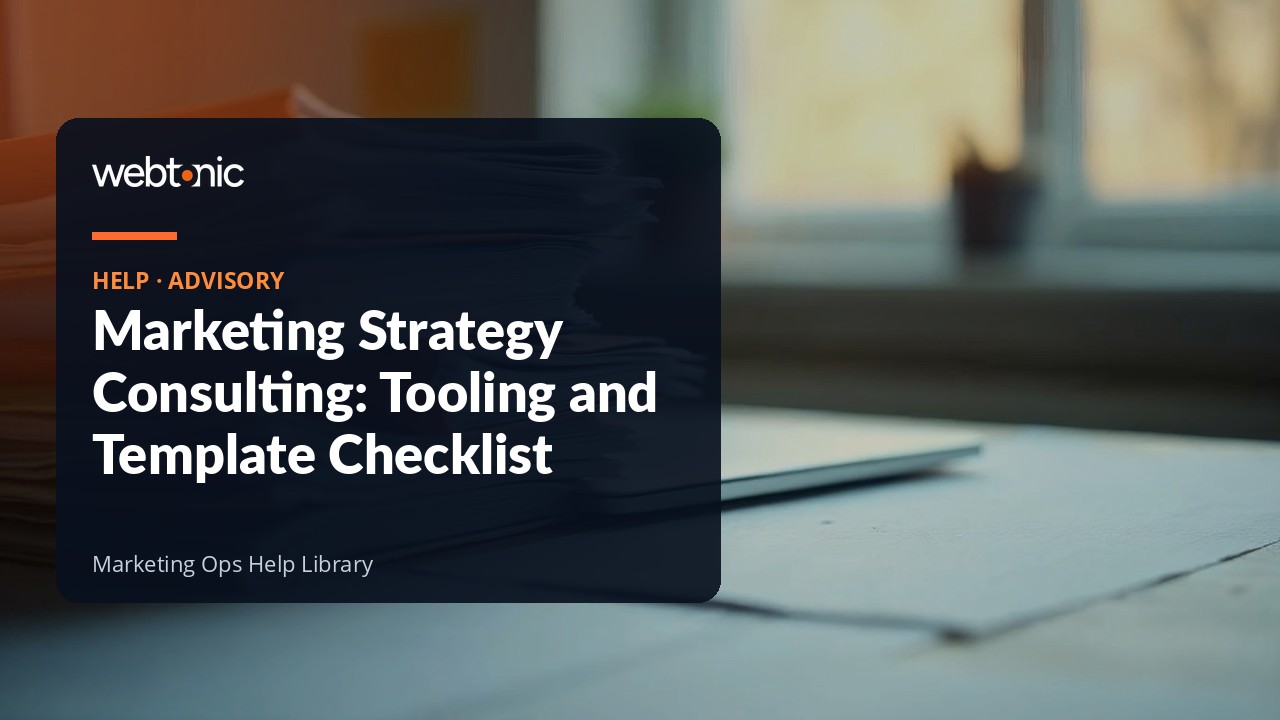 The small document set behind a marketing strategy consulting engagement