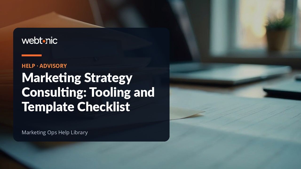 The small document set behind a marketing strategy consulting engagement