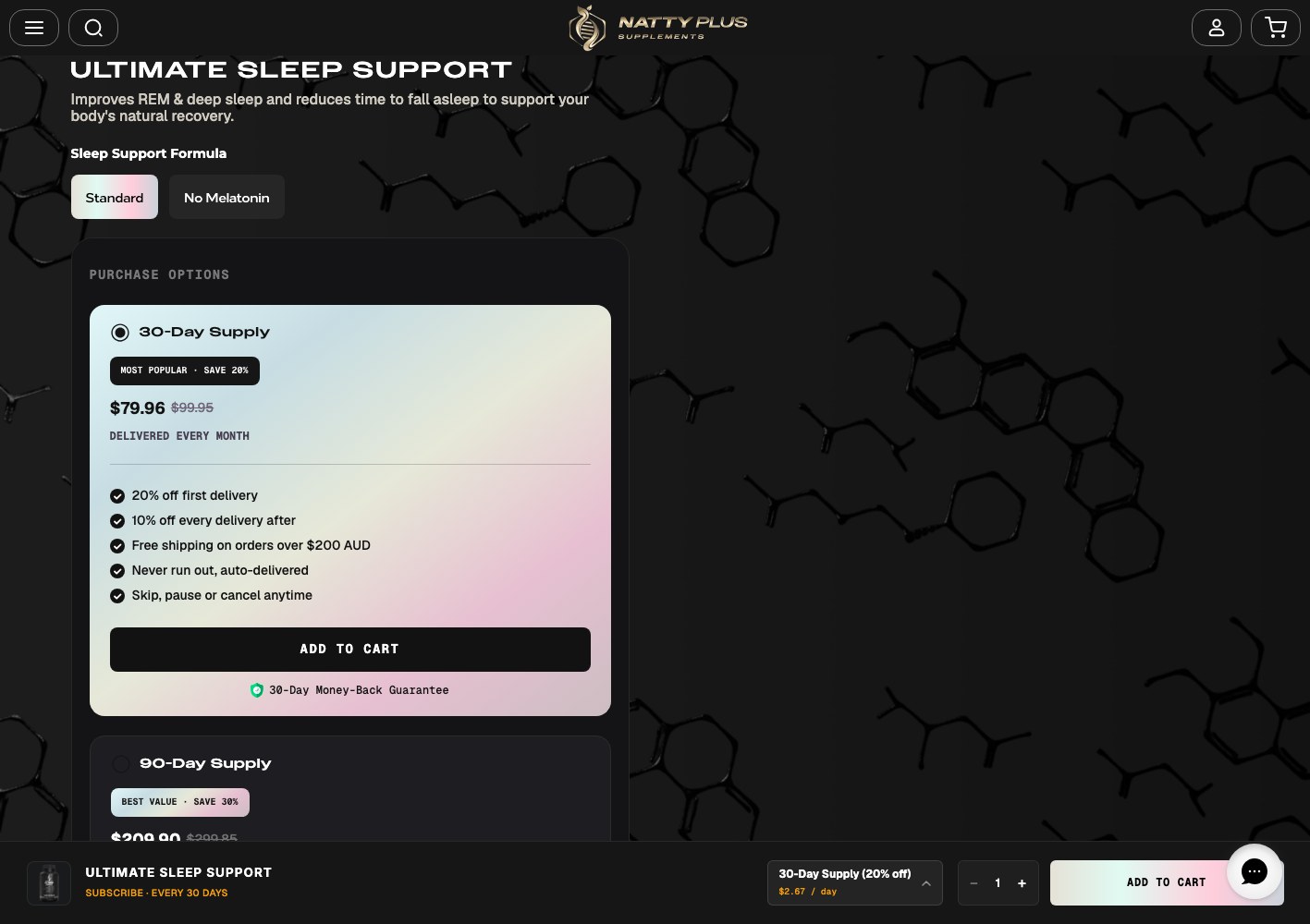 Ultimate Sleep Support purchase options