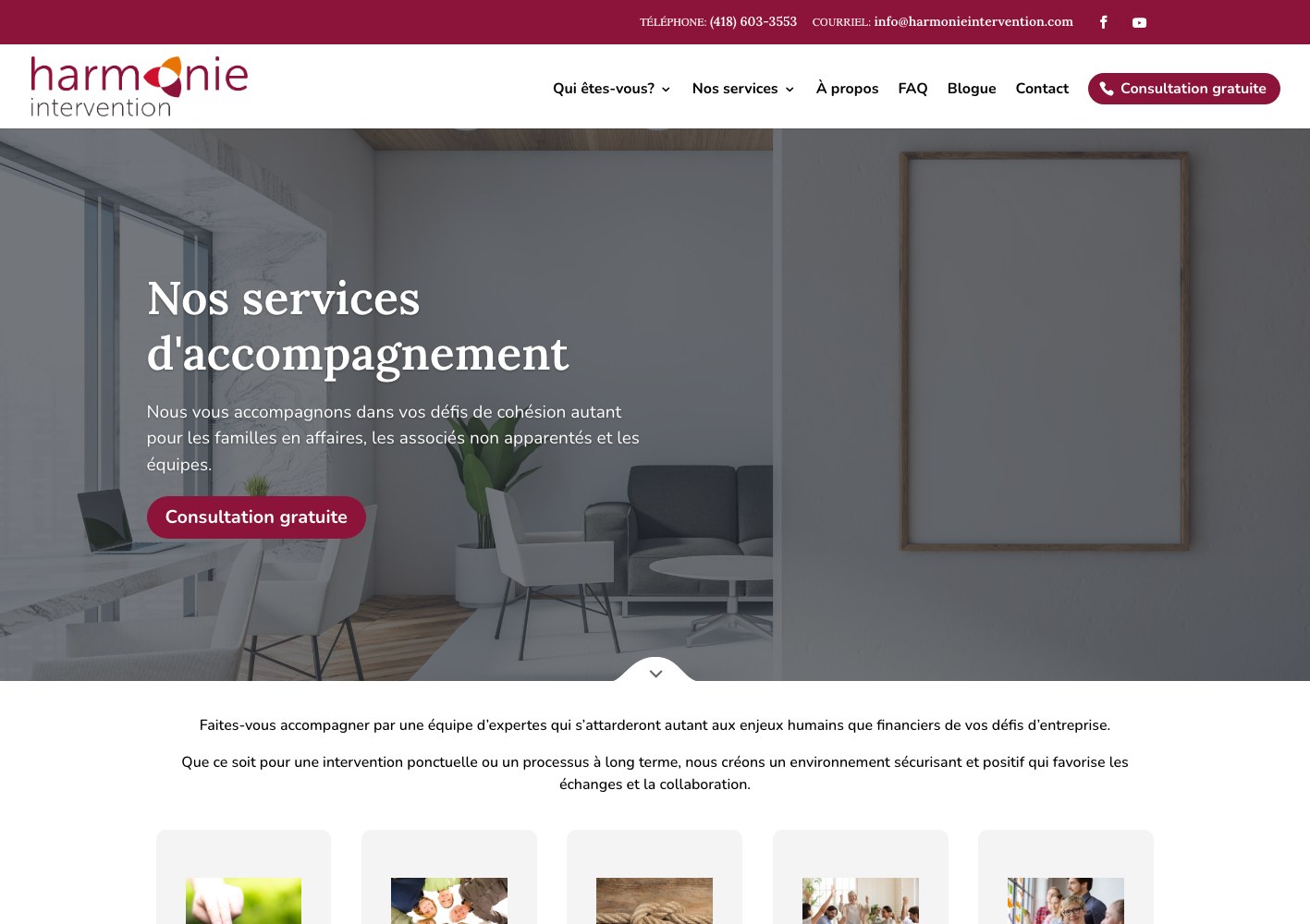 Nos services d'accompagnement page
