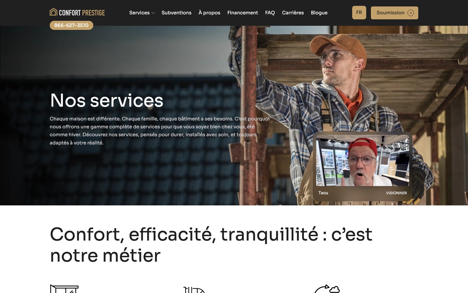 Nos services section