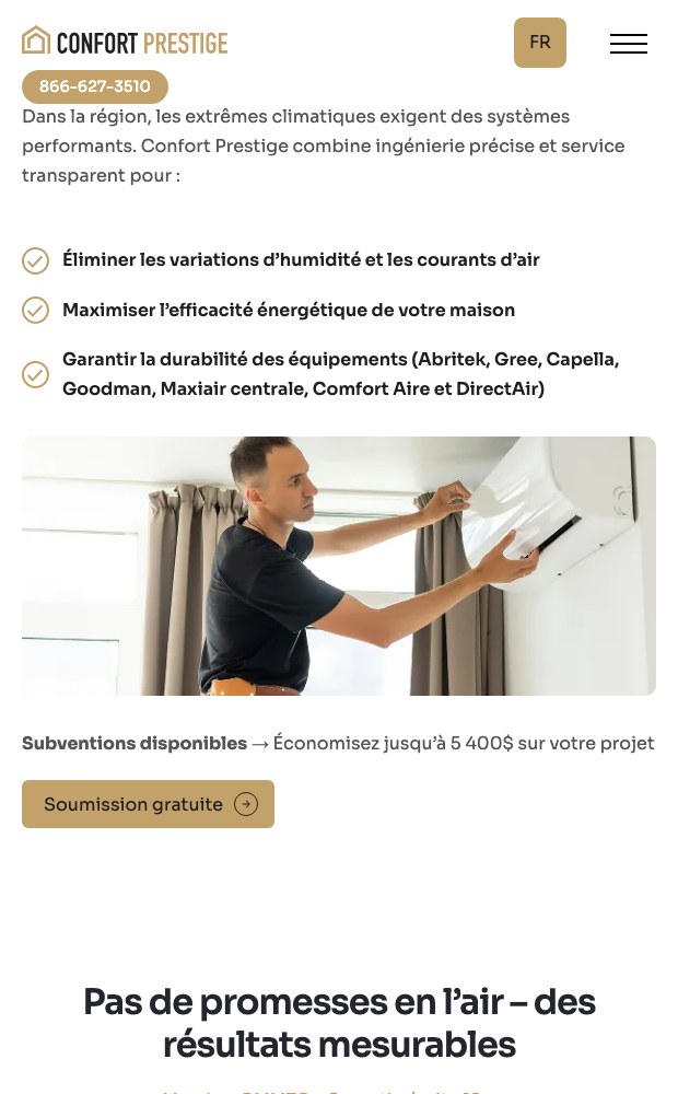 Service list on mobile