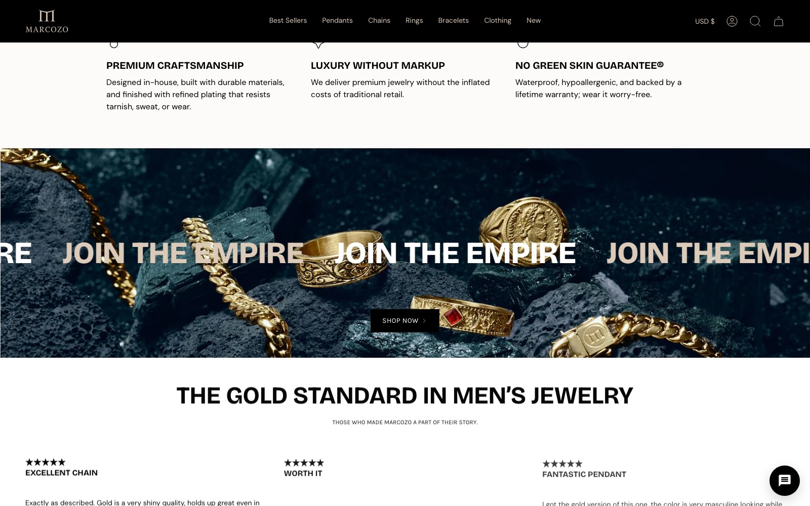 Join the Empire brand band and review rail