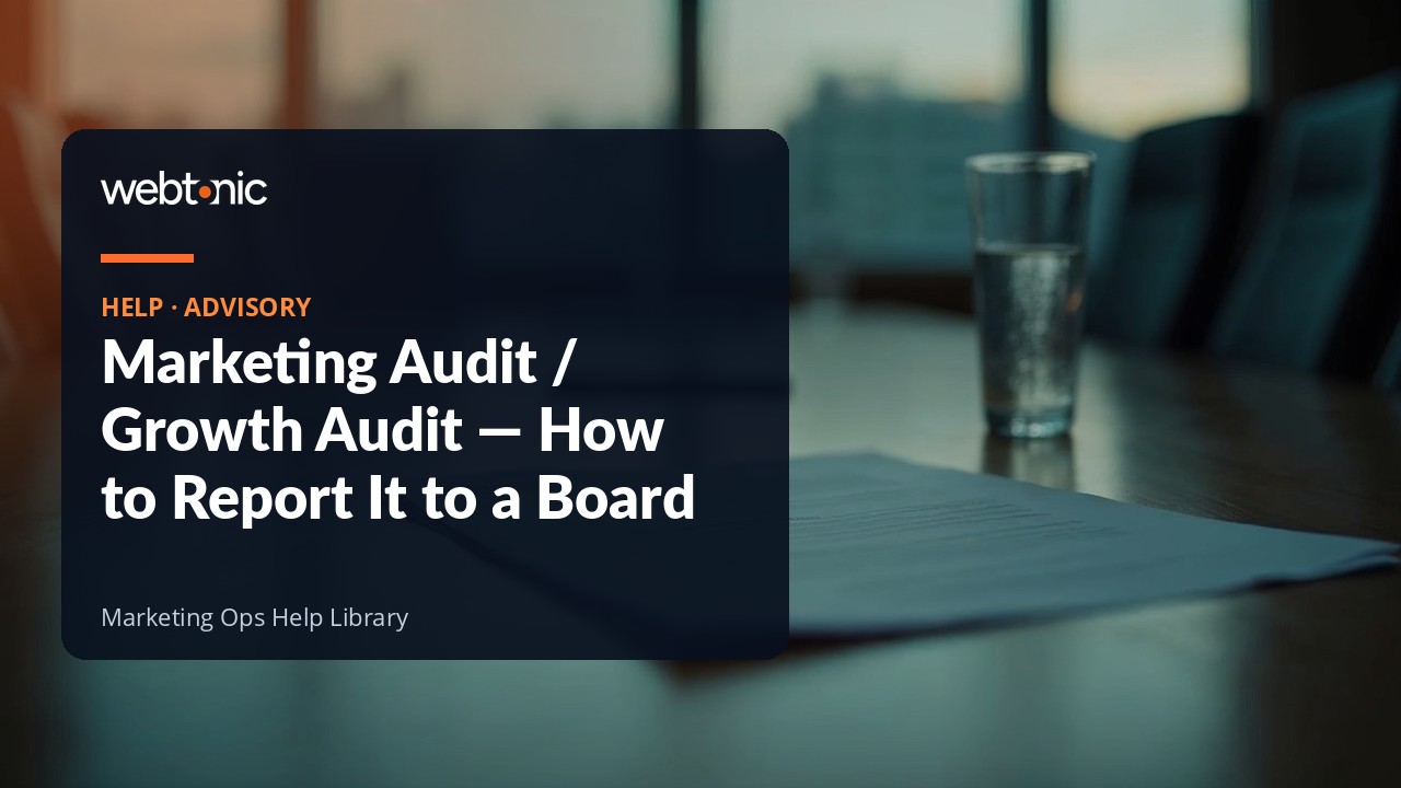 Reporting a marketing audit to a board of directors