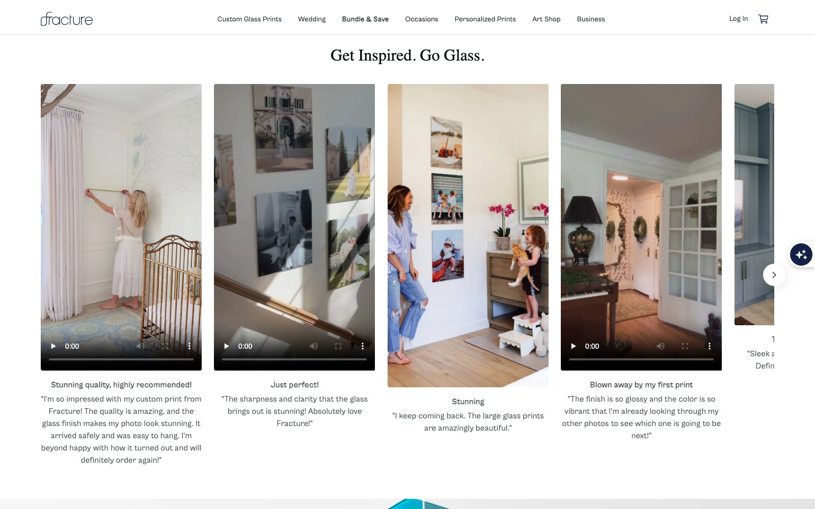 Fracture Get Inspired customer photography wall of prints in real rooms