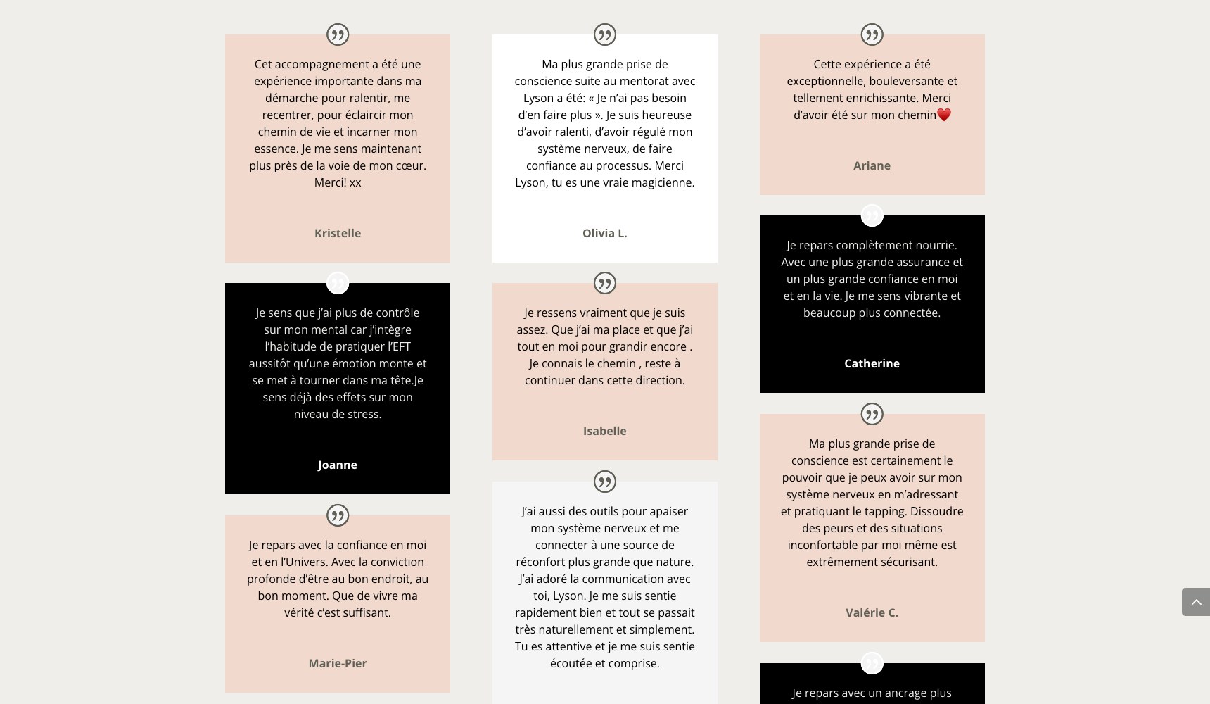 Client testimonials in their own words