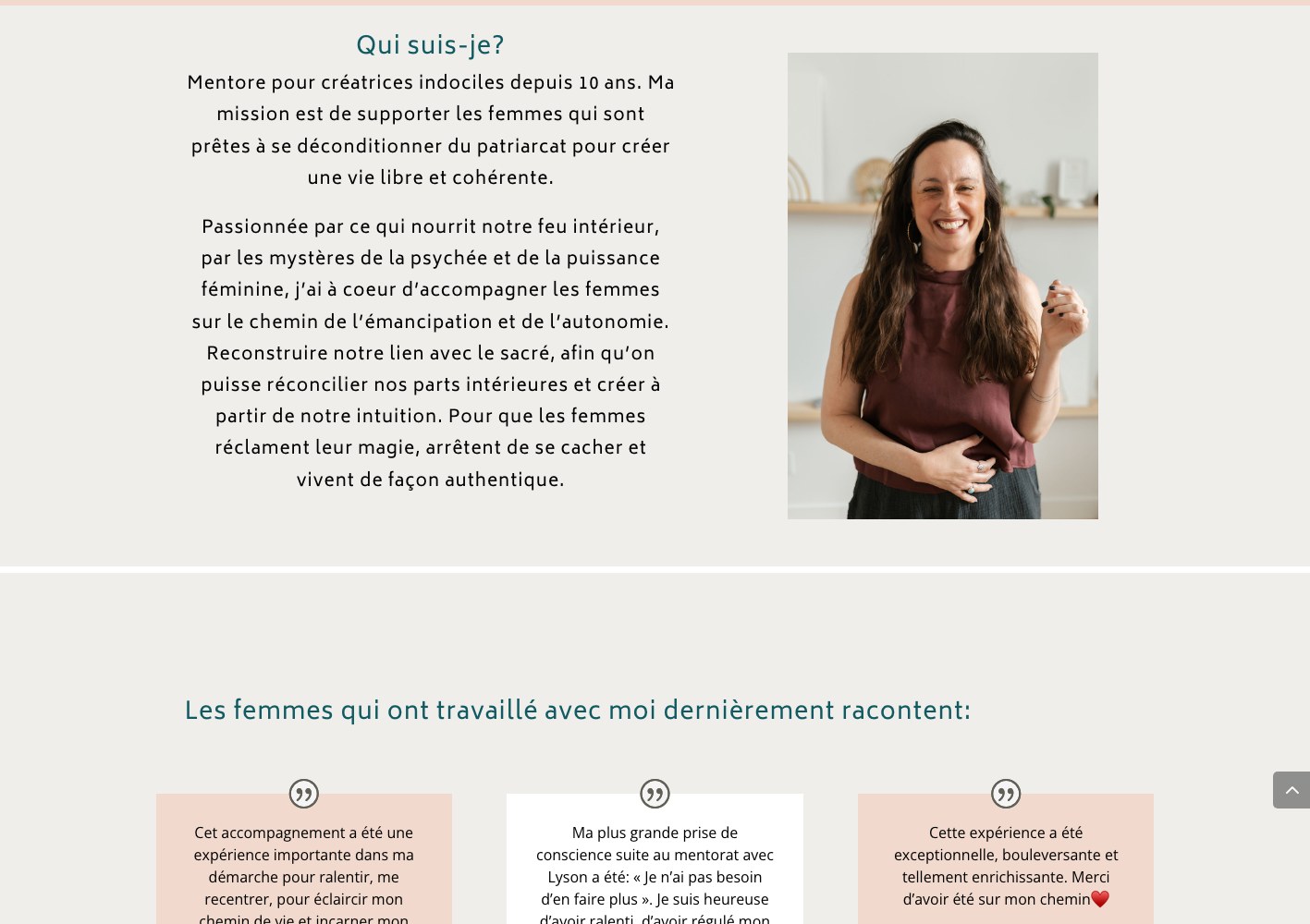 About block leading into client testimonials
