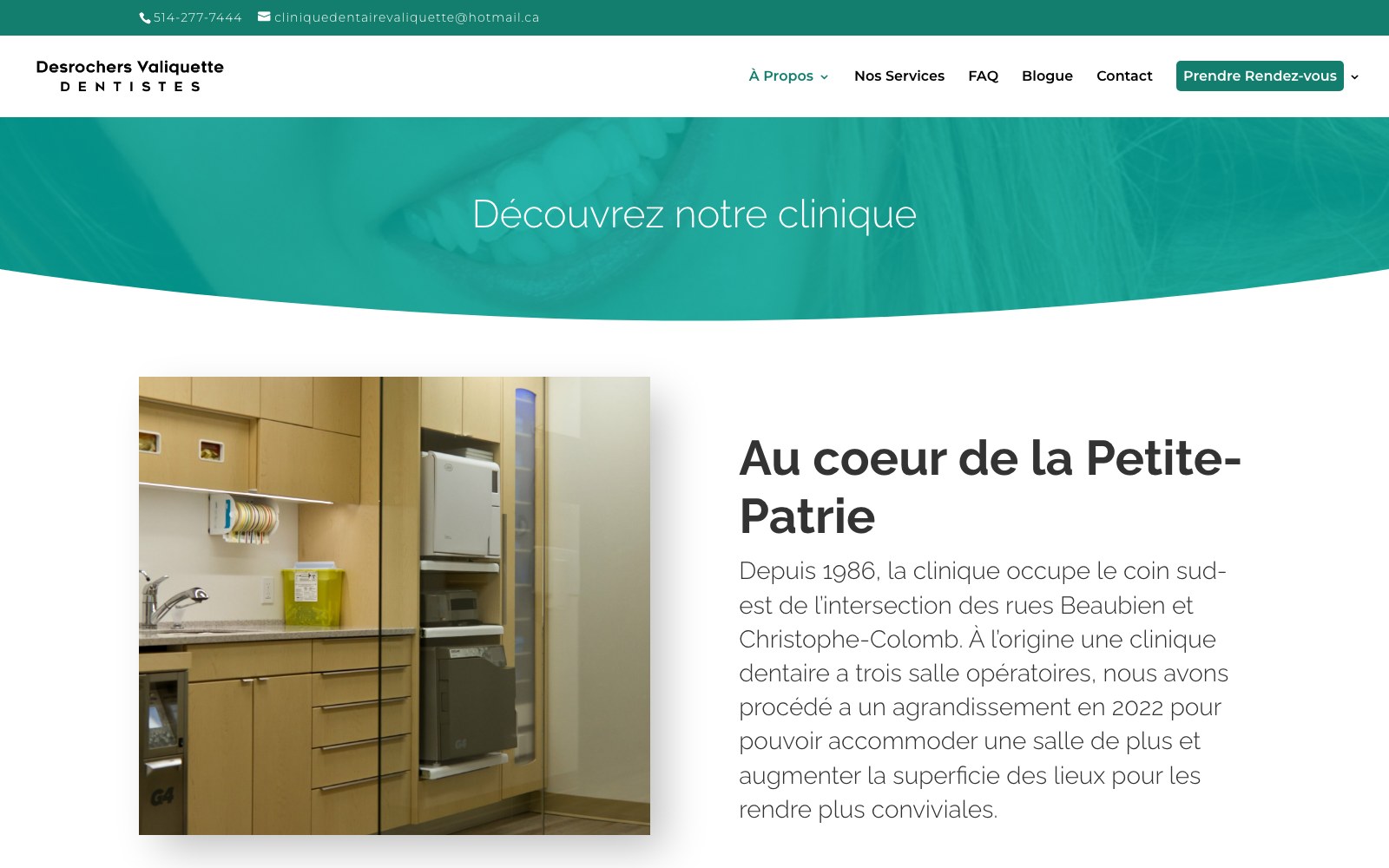Au coeur de la Petite-Patrie section with an operatory photograph