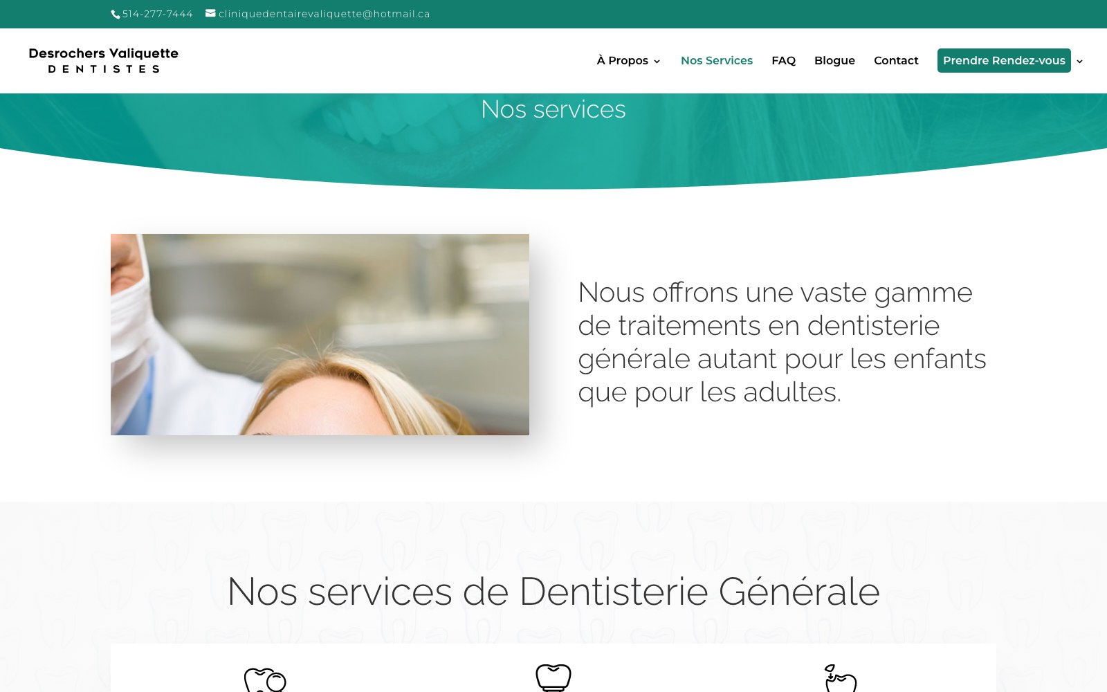 Nos services introduction for treatments for children and adults