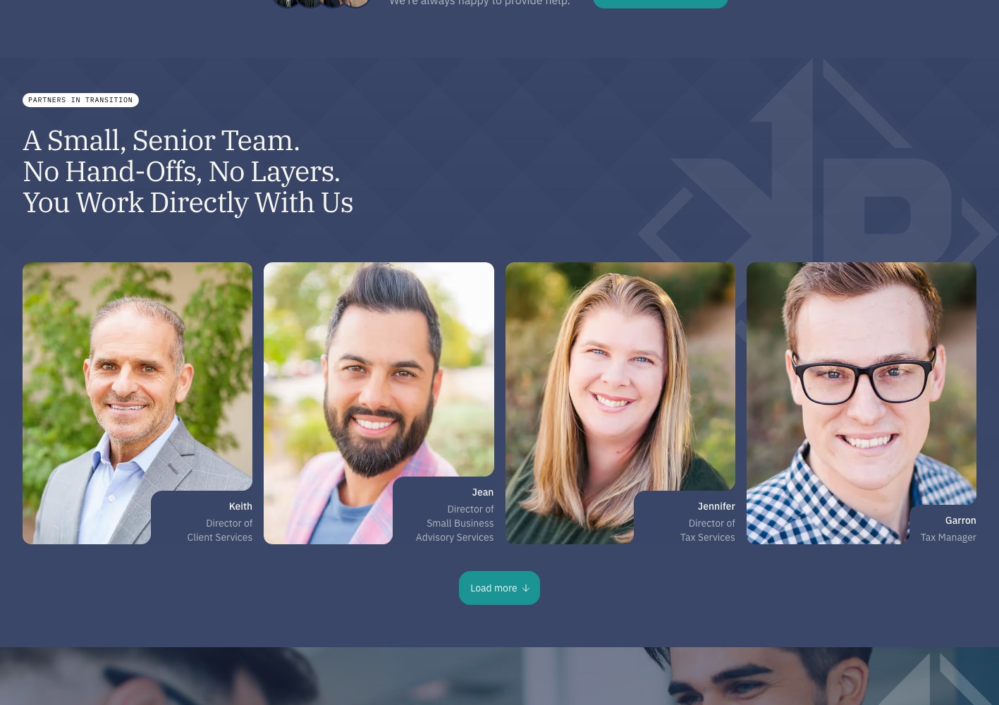 Senior team advisor headshots