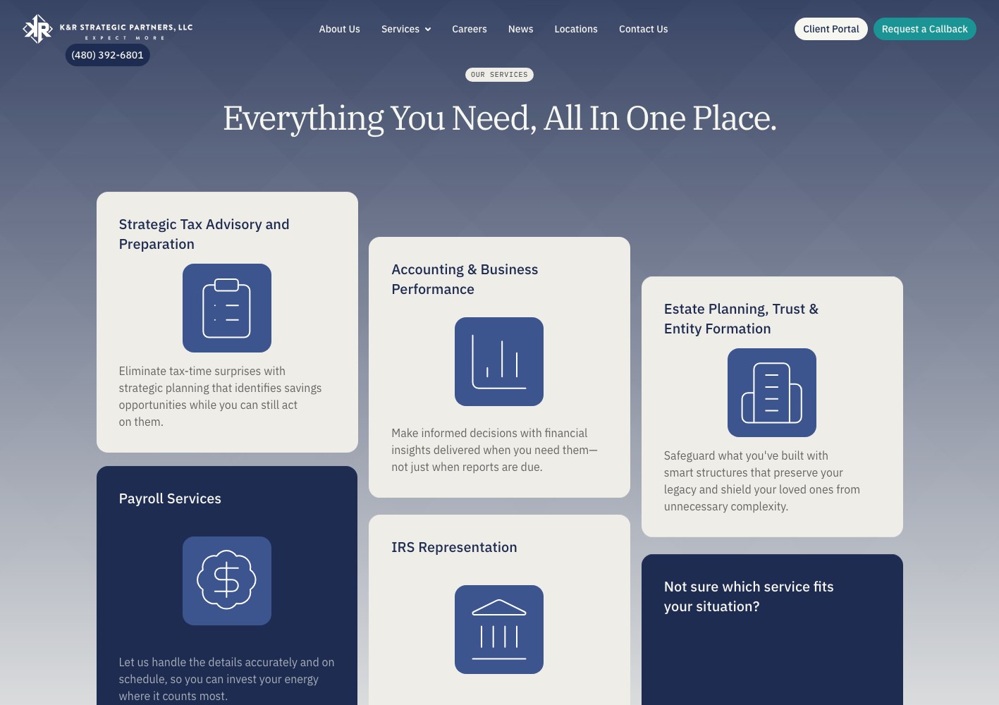 Everything you need in one place service overview