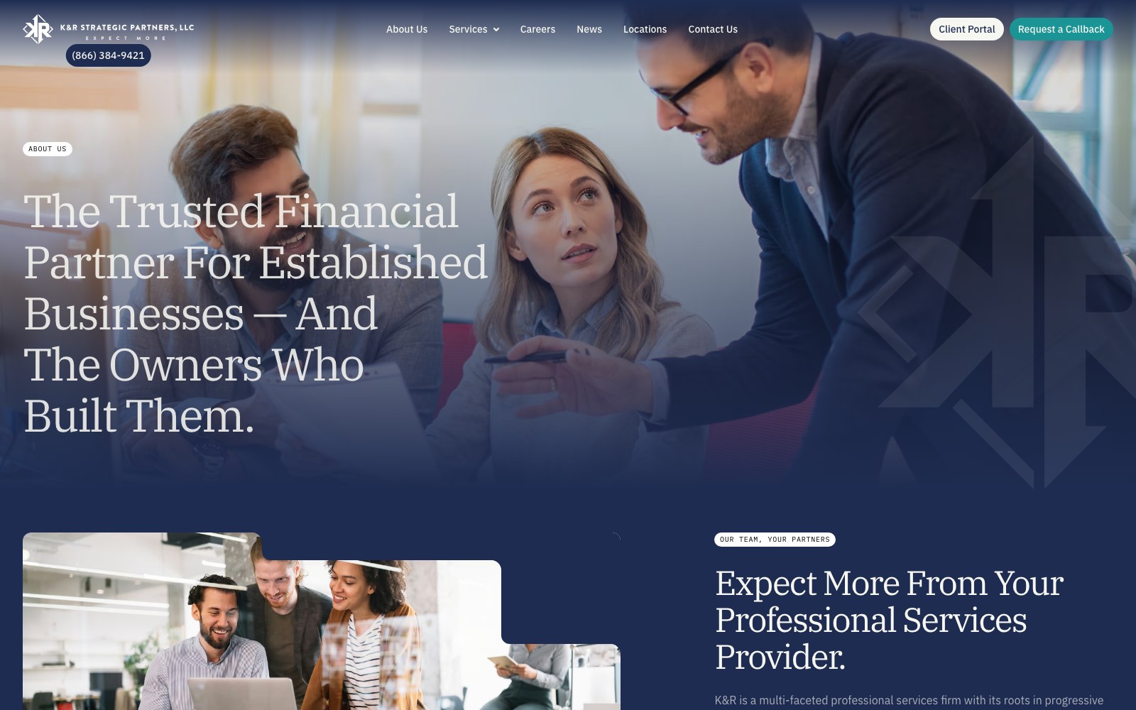 The trusted financial partner positioning band