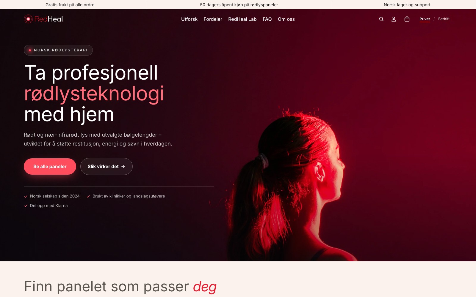 RedHeal website homepage