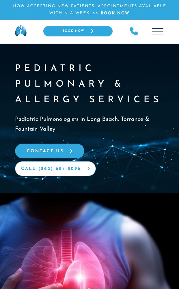 Mobile pediatric pulmonary and allergy services page