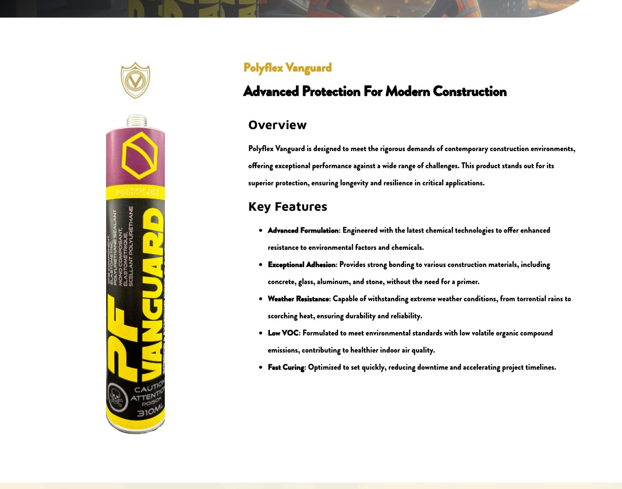 Polyflex Vanguard overview and key feature detail