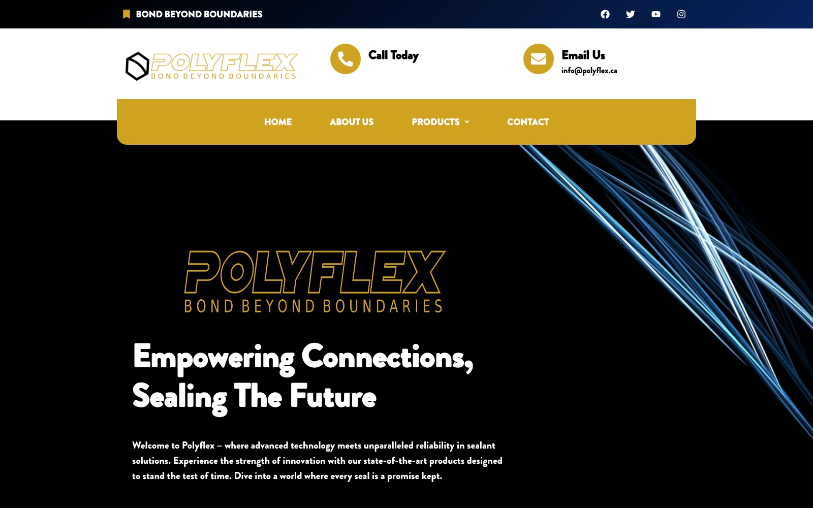 Polyflex website homepage