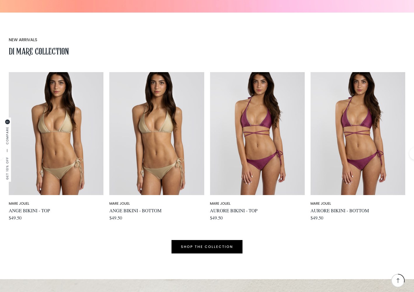 New arrivals from the Di Mare collection with tops and bottoms priced separately