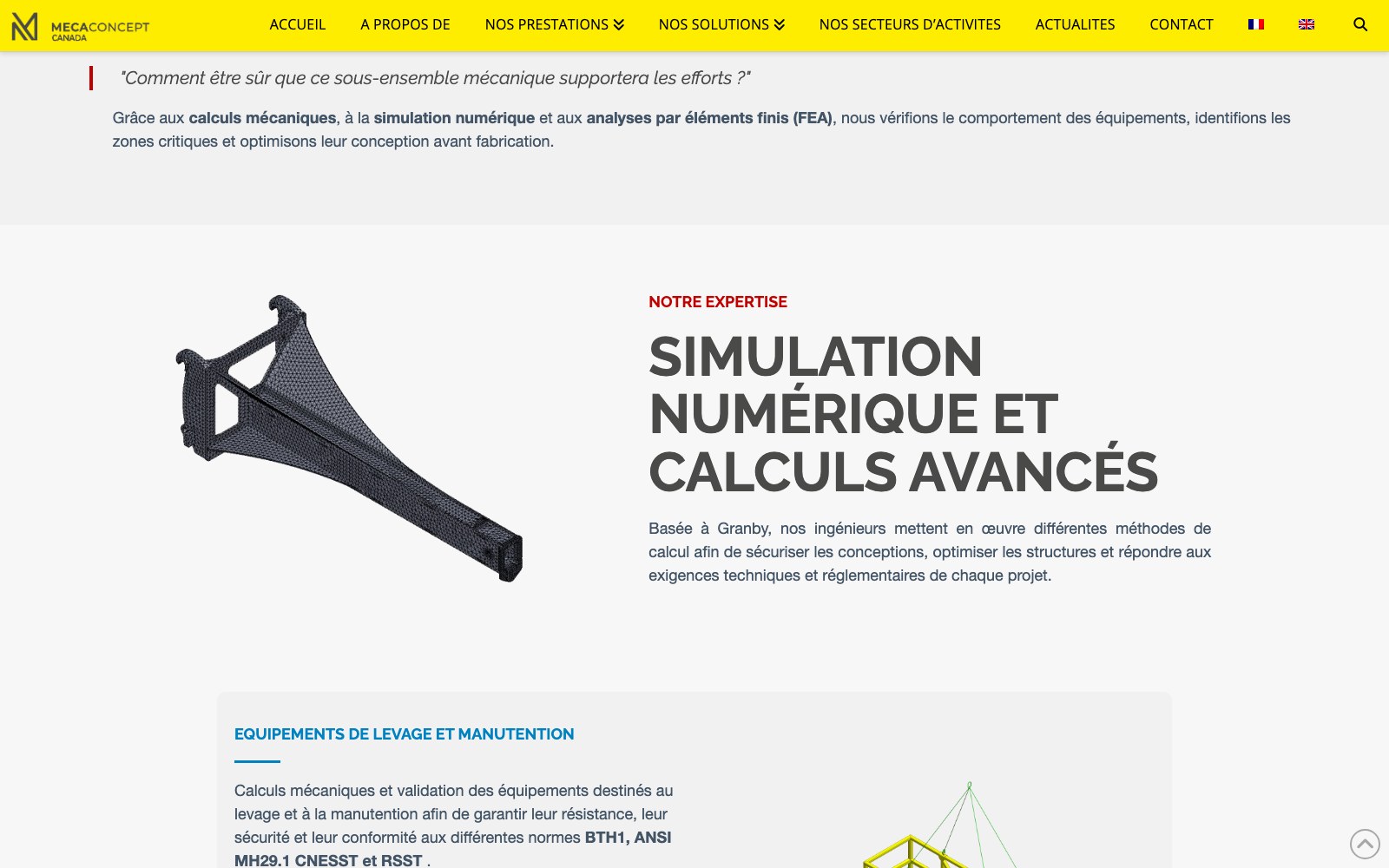 Mecaconcept numerical simulation and advanced calculation section