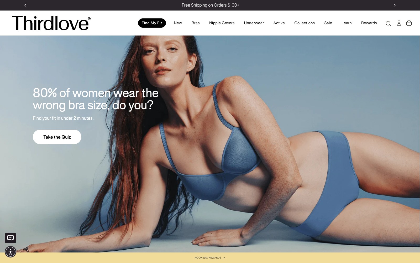 Fit quiz prompt: 80% of women wear the wrong bra size, do you?