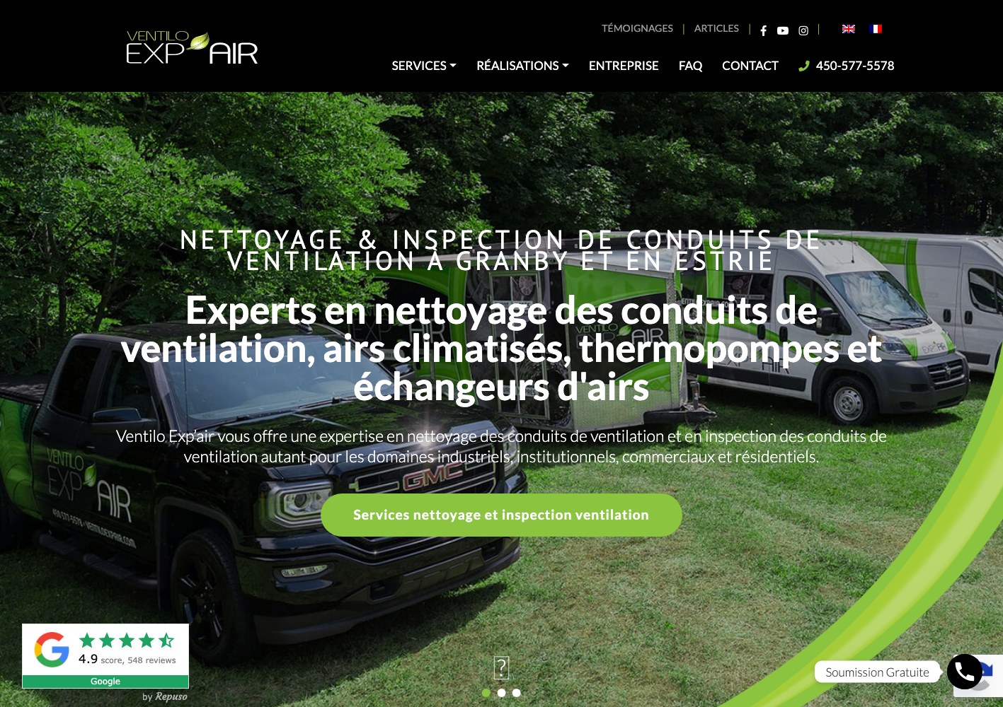 English homepage hero