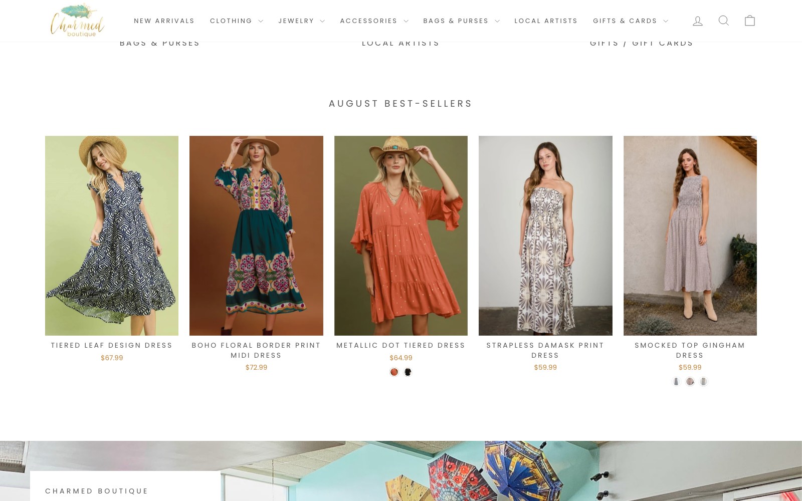 Monthly best-sellers row on the homepage