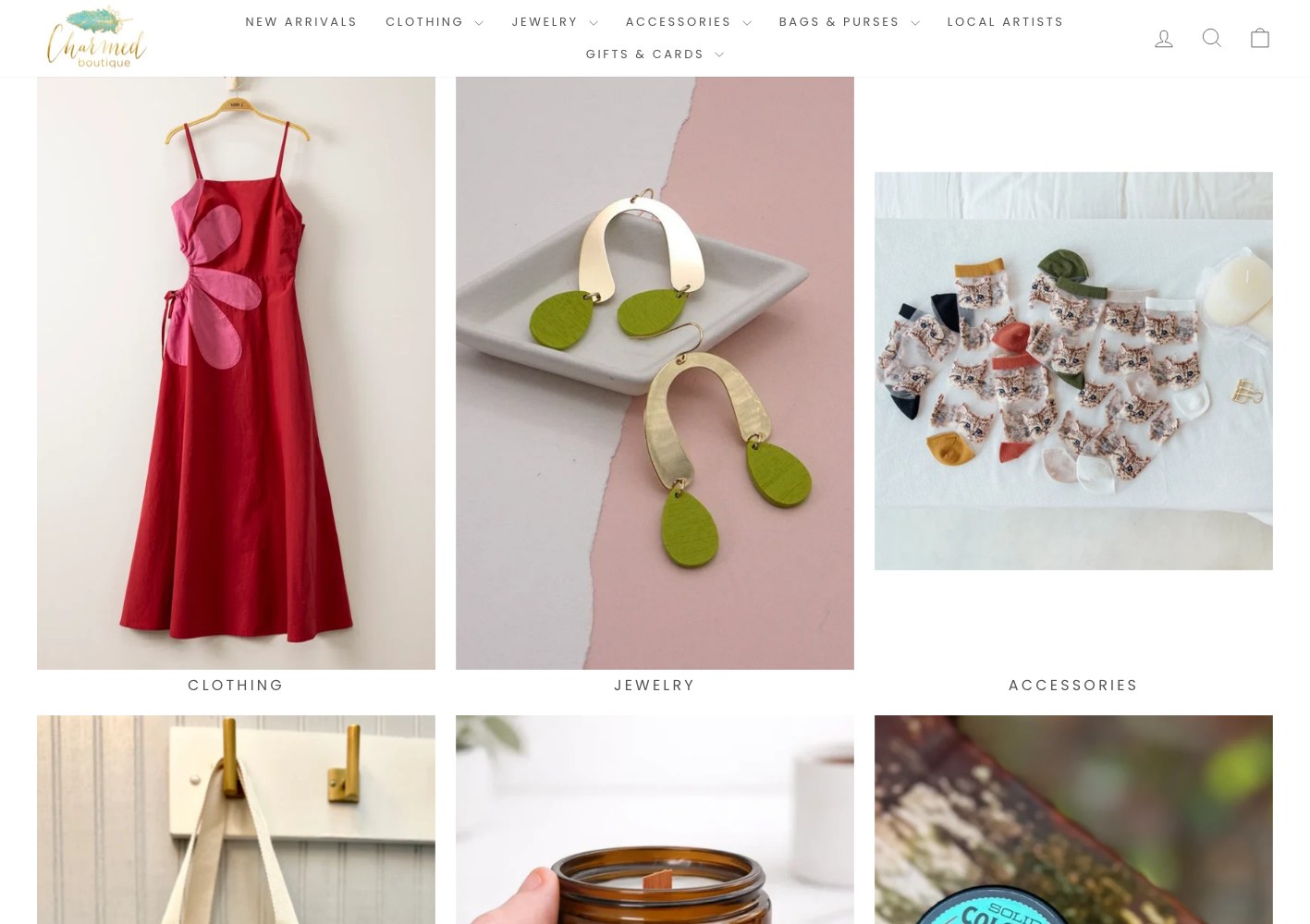 Shop by category tiles above the gifts and cards range
