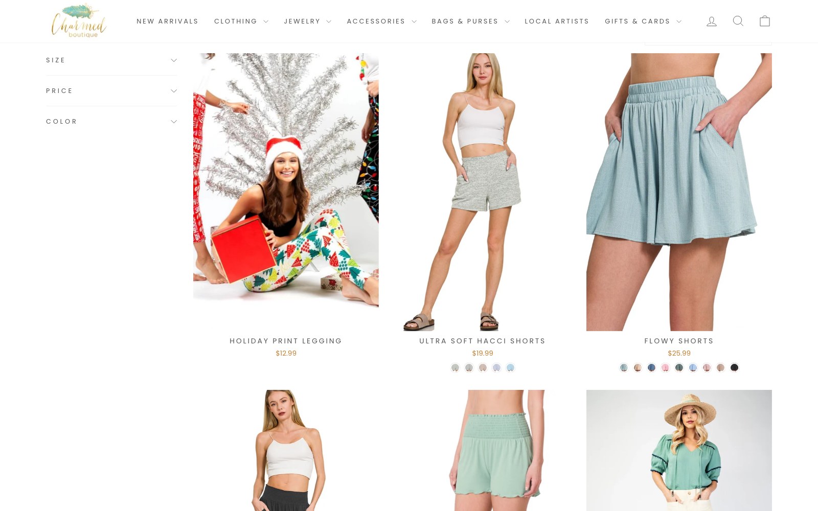 Summer collection grid with swatches and price filtering