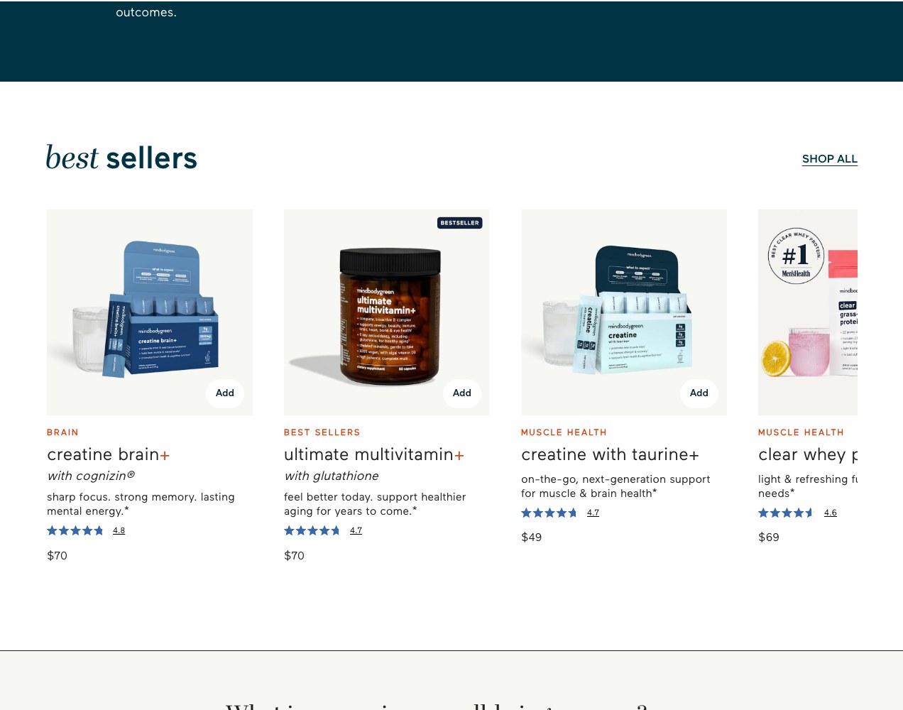 Best sellers row with ratings and the number one badge